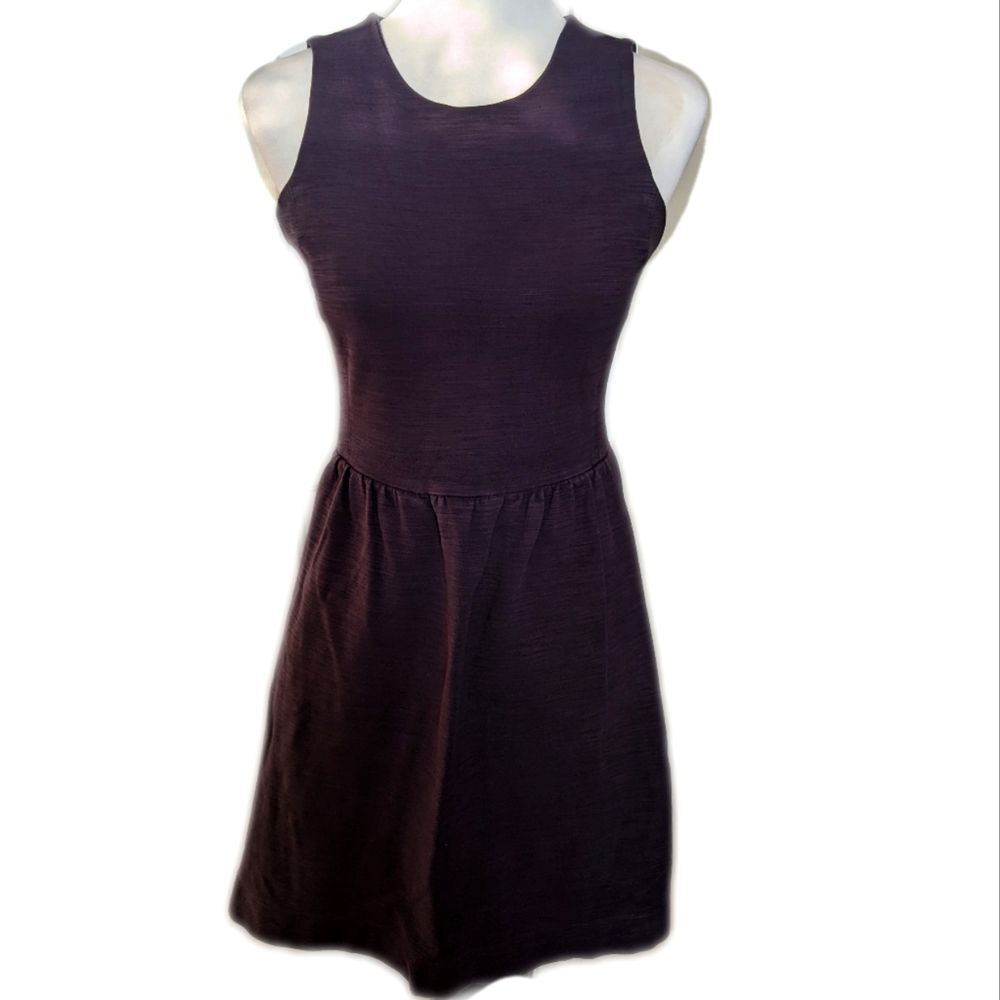 Madewell 1937 navy blue fit & flare mini dress w/ pockets, cotton/spandex XS